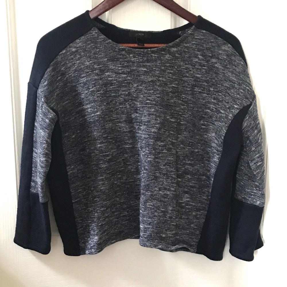J Crew Jasp Wool-Blend Color Block Sweater - image 2